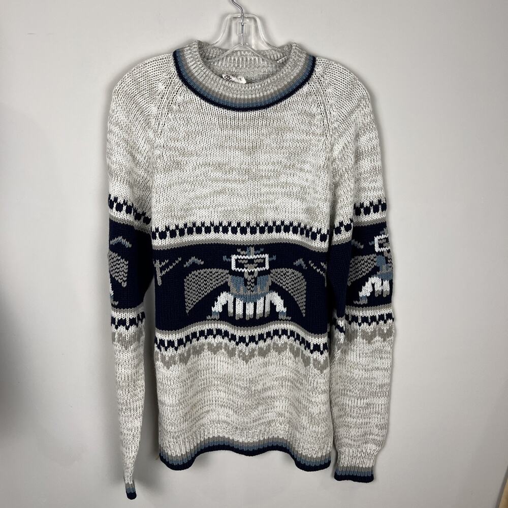 Vintage Silton California Sweater Southwestern Native Aztec Acrylic Sz Medium